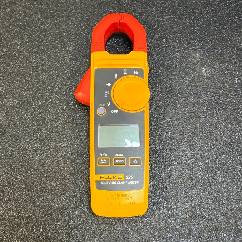 Fluke 325 True RMS Clamp Meter CAT III 600V 400A w/ Case